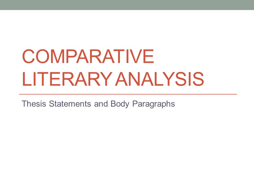 How to Write a Comparative Master's Thesis Essay
